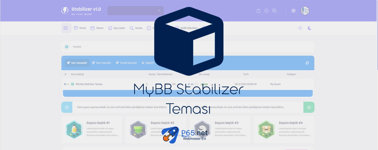 MyBB Stabilizer Teması Ücretsiz (Modern) (Test Edildi) 2024