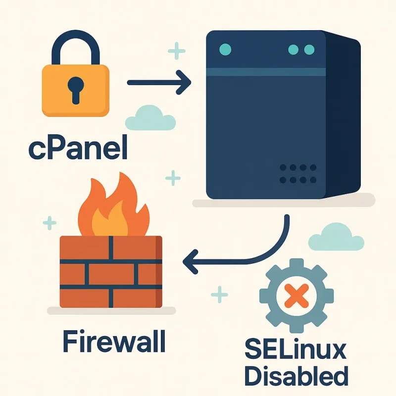 cpanel-kurulumu-guvenlik-ayarlari-firewall-selinux P65.Net cPanel kurulumu için güvenlik ayarları: Firewall kapatma ve SELinux devre dışı bırakma