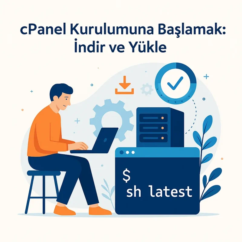 cPanel kurulumu başlatmak için kurulum dosyasının indirilmesi ve kurulması