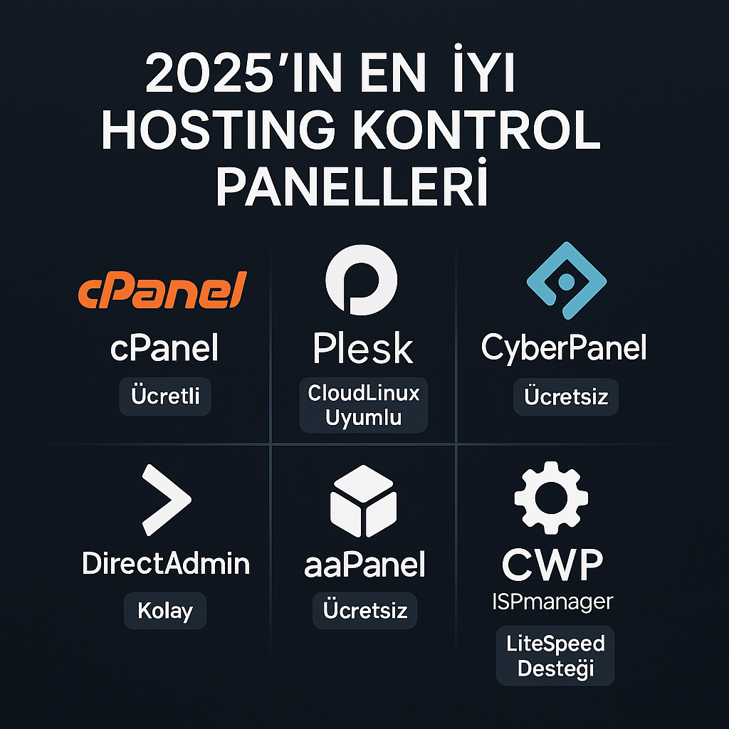 Hosting Kontrol Panelleri 2025 – En Çok Tercih Edilen Hosting Kontrol Panelleri 2025 – En Çok Tercih Edilen