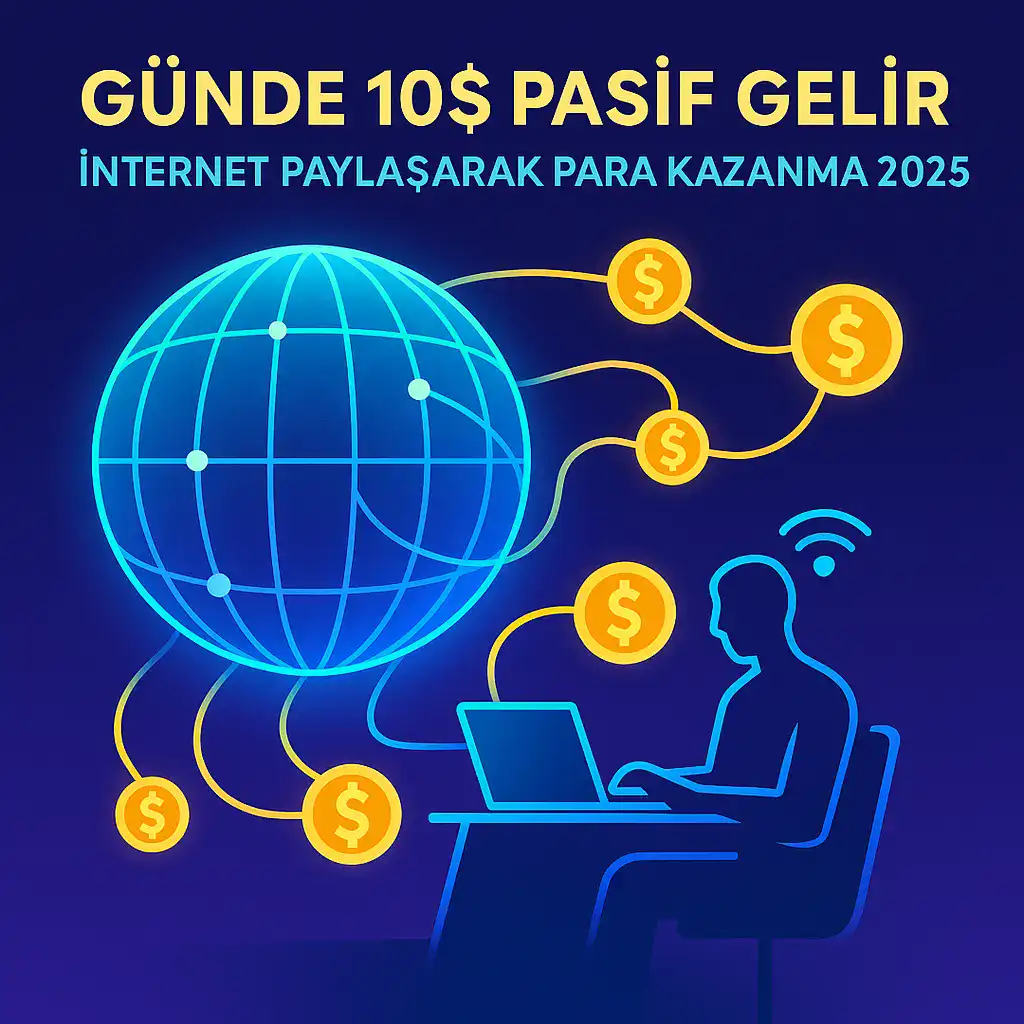 Günde 10$ Pasif Gelir: İnternet Paylaşarak Para Kazanma 2025 Günde 10$ Pasif Gelir: İnternet Paylaşarak Para Kazanma 2025