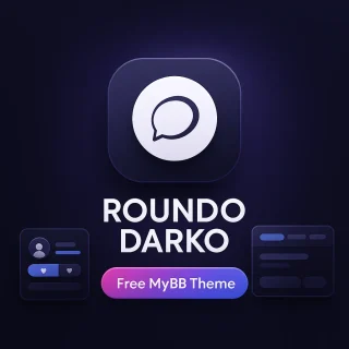 Makale başlığına ait öne çıkarılan görsel: MyBB Roundo Teması (Dark Modern) – Ücretsiz İndir (2025) Makale başlığına ait öne çıkarılan görsel: MyBB Roundo Teması (Dark Modern) – Ücretsiz İndir (2025)