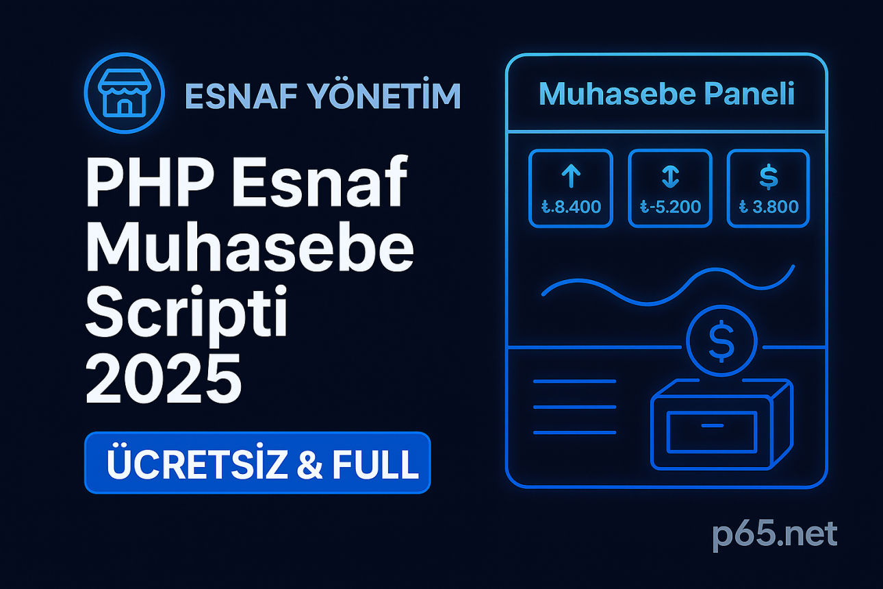 PHP Esnaf Muhasebe Scripti – Ücretsiz FULL 2025 PHP Esnaf Muhasebe Scripti – Ücretsiz FULL 2025