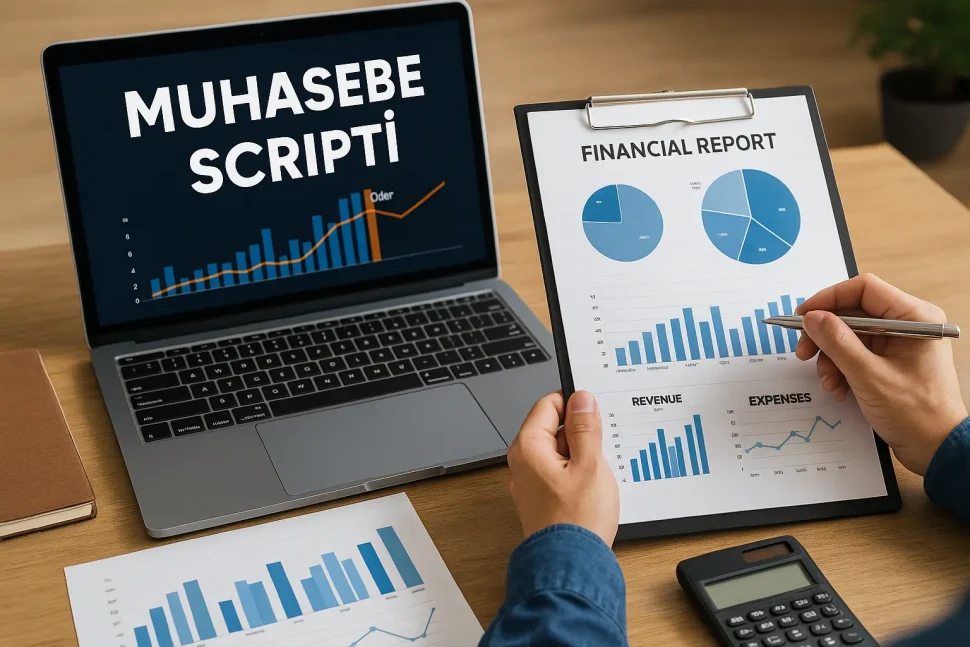 PHP Muhasebe Scripti ile Finansal Raporlama Görseli P65.Net PHP esnaf muhasebe scripti kullanılarak gelir gider raporlarının incelendiği finansal analiz ekranı