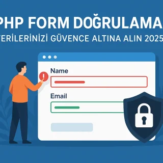 Makale başlığına ait öne çıkarılan görsel: PHP Form Doğrulama: Verilerinizi Güvence Altına Alın 2025