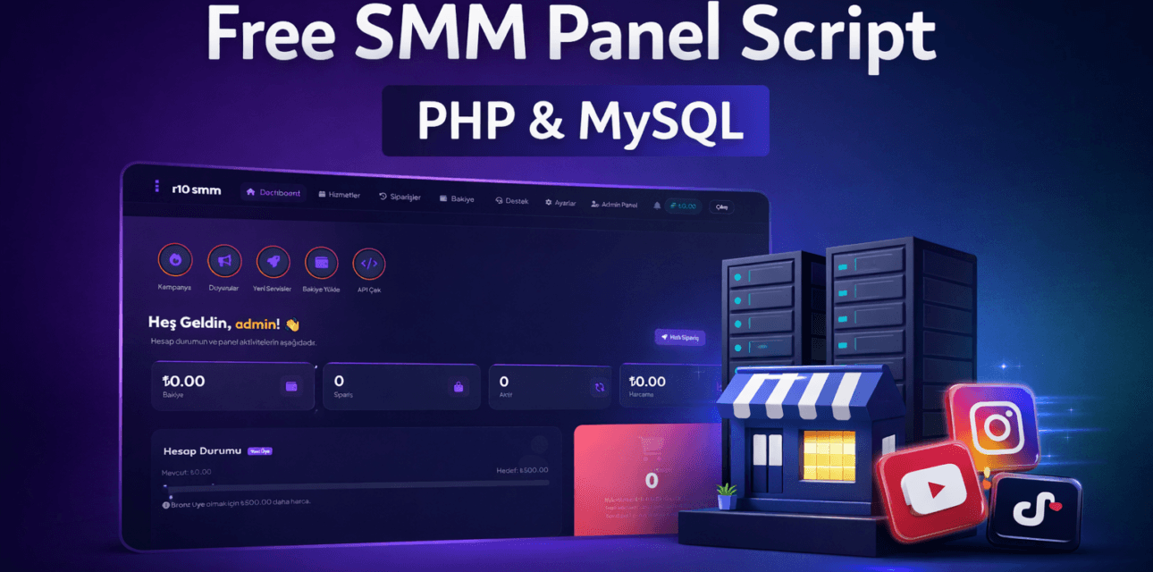 SMM Panel Scripti – Ücretsiz Sosyal Medya Bayilik Paneli