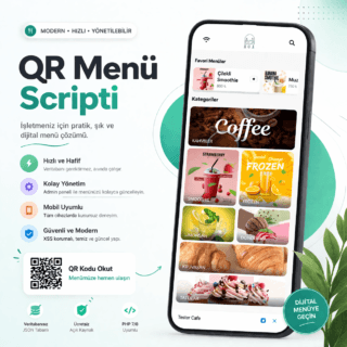 Makale başlığına ait öne çıkarılan görsel: Ücretsiz PHP QR Menü Scripti: Modern ve Kurulumu Kolay 2026