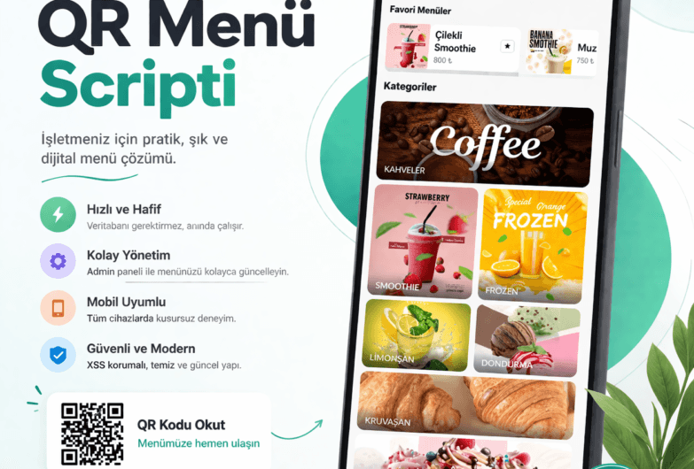 Ücretsiz PHP QR Menü Scripti: Modern ve Kurulumu Kolay 2026