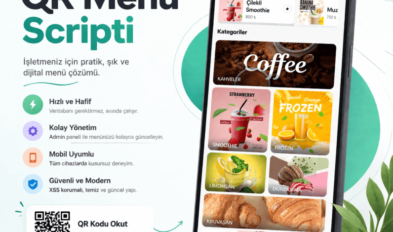 Ücretsiz PHP QR Menü Scripti: Modern ve Kurulumu Kolay 2026