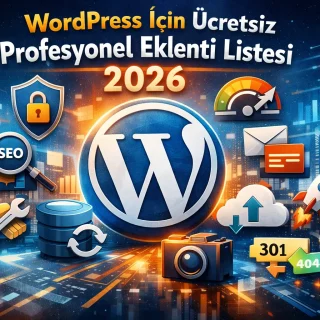 Makale başlığına ait öne çıkarılan görsel: WordPress Ücretsiz Eklenti Listesi (Güncel) – 2026